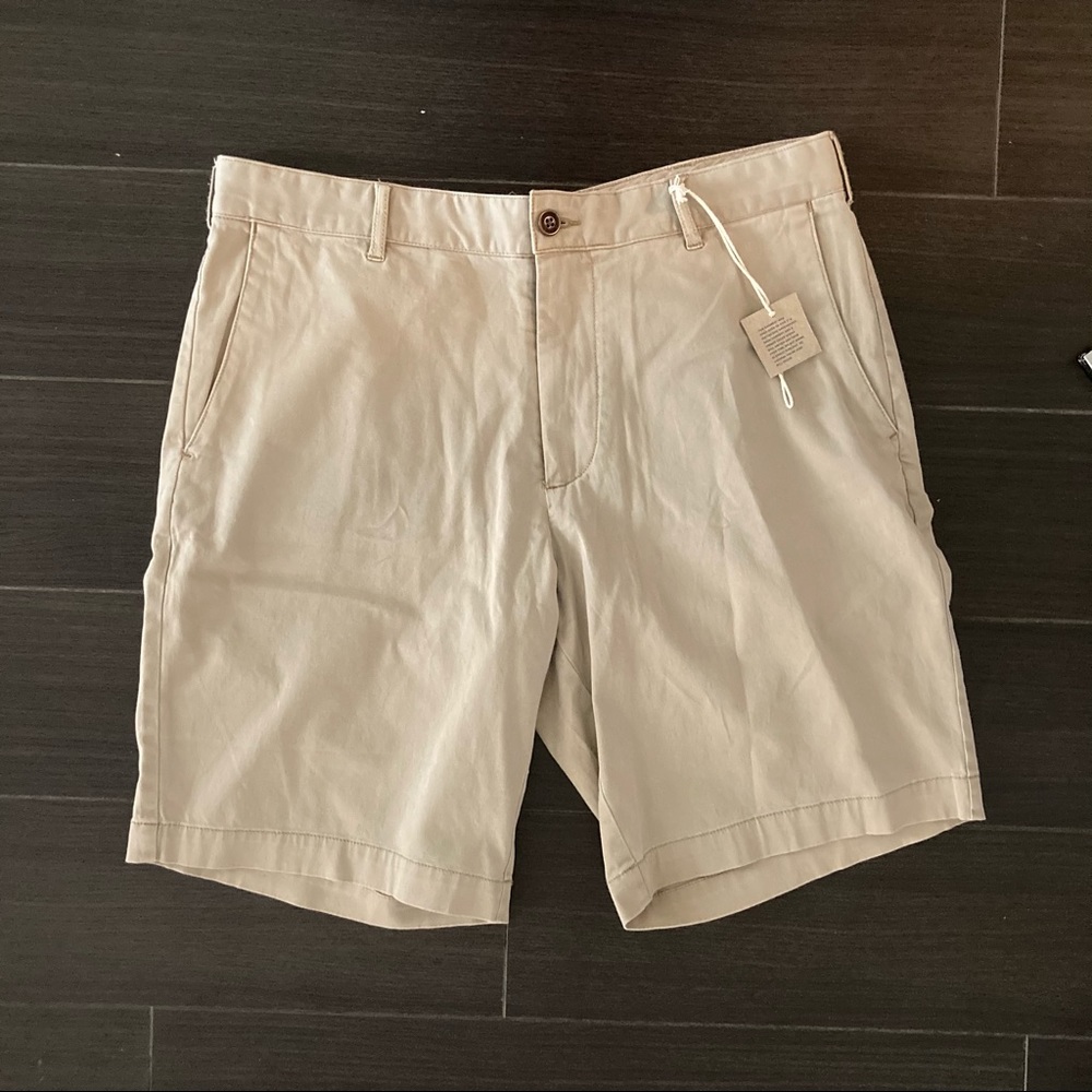 Faherty Khaki Garment Dyed Chino Shorts - NWT 32